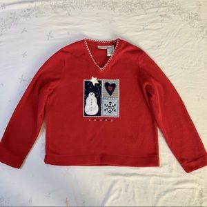 Christmas Fleece by White Stag Snowman Sweater